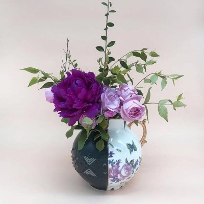 VASO IN PORCELLANA "HYBRID-LFE" ? cm. 19,5 h.18,5 2