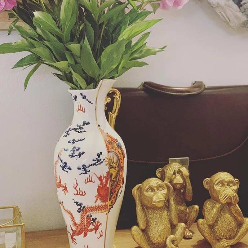 VASO IN PORCELLANA ? Cm.14 h.32,5 "HYBRID-ADELMA"