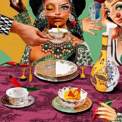 Tazza da Tè Hybrid Kannauj con Piattino – Porcellana... 2