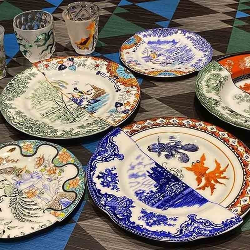 PIATTO DA FRUTTA IN PORCELLANA ? Cm.20 h.1,6 "HYBR