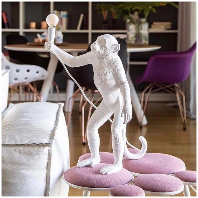 LAMPADA IN RESINA "MONKEY LAMP" Cm.46x27,5 h.54 -