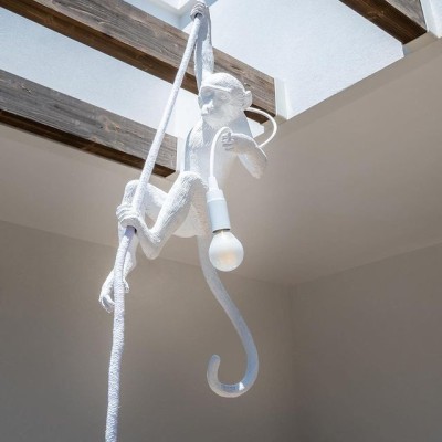 LAMPADA IN RESINA "MONKEY LAMP" Cm.37x25 h.76,5 -  2