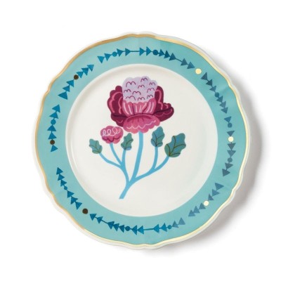 PIATTO PIANO Cm26,5 BOTANICA AZZURRA