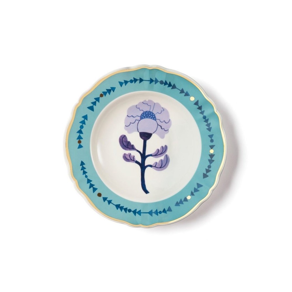 Bitossi piatto fondo cm 23 botanica blu