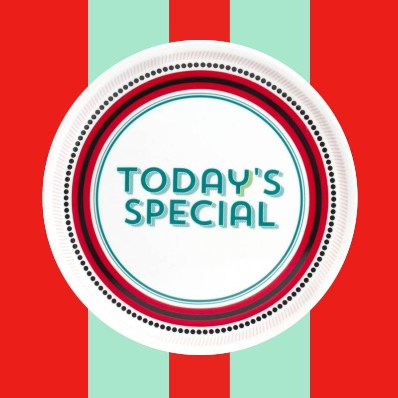 Piatto Pizza "Today's Special" di Bitossi con sfondo