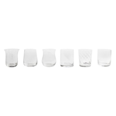 Set 6 Tumbler Texture Trasparente in Vetro Soffiato –...