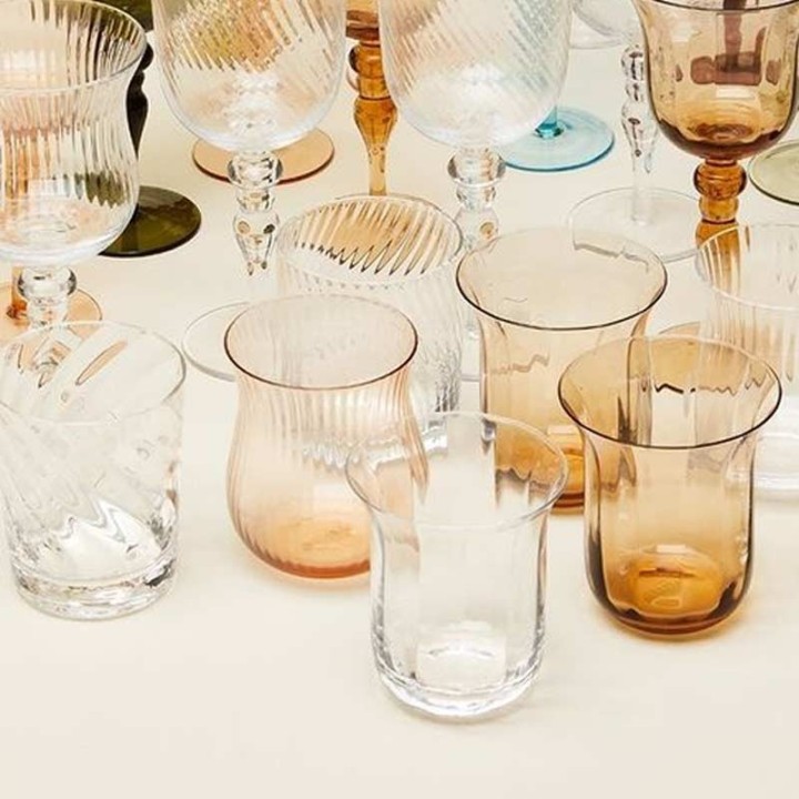 Bitossi Set di 6 tumbler Texture trasparenti