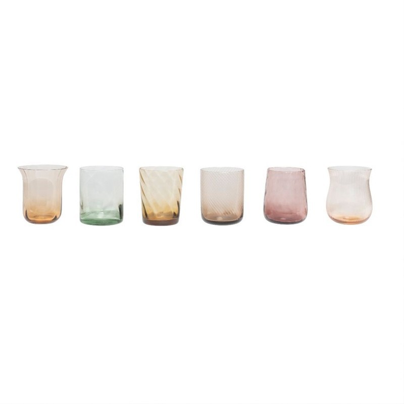 Bitossi Set 6 Tumbler ambra/rosa