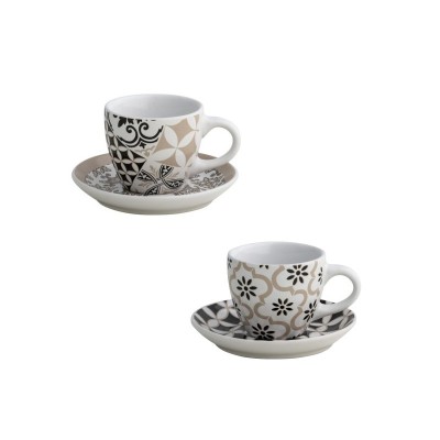 Set 2 Tazzine da Caffè Alhambra Brandani in Stoneware –...