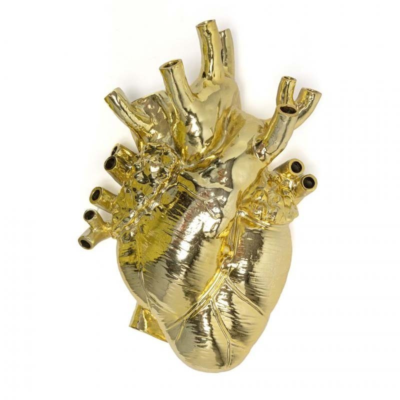 Love in Bloom Giant Gold – Vaso Cuore di Design...