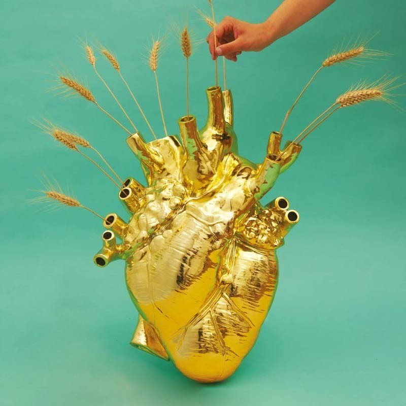Love in Bloom Giant Gold – Vaso Cuore di Design Seletti