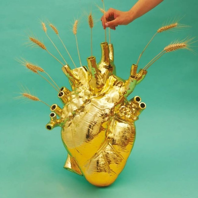 Love in Bloom Giant Gold – Vaso Cuore di Design Seletti