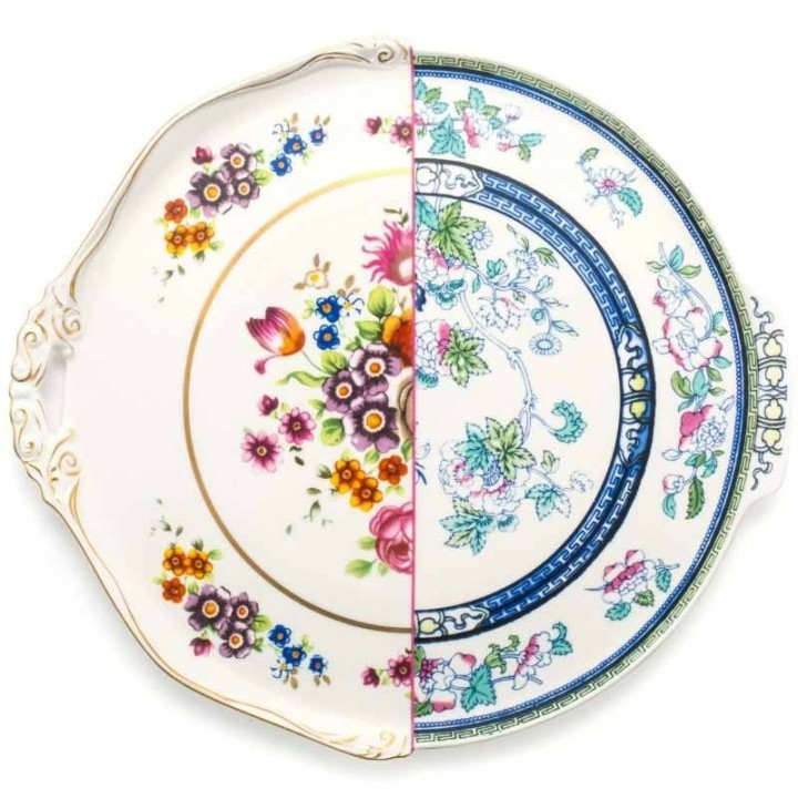 Seletti Vassoio rotondo Hybrid Dorotea in porcellana Ø 35 cm