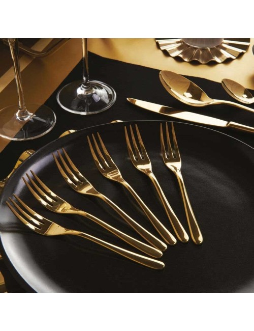 Sambonet 6 forchette dolce Taste PVD Gold