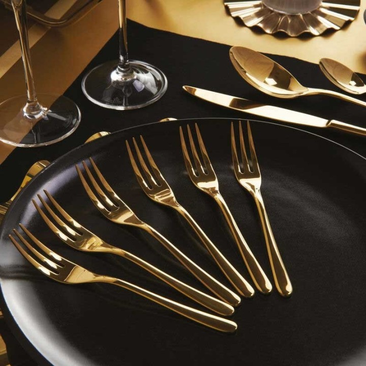 Sambonet 6 forchette dolce Taste PVD Gold