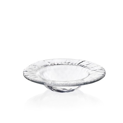 Piatto Pasta Babilonia IVV 22 cm in Vetro Trasparente