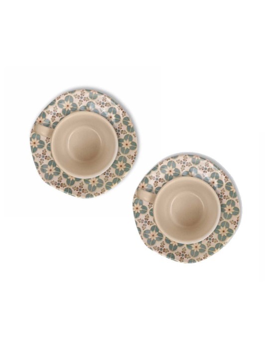 TAZZINA CAFFE LE CEMENTINE INFIORE SET 2 PZ GRES