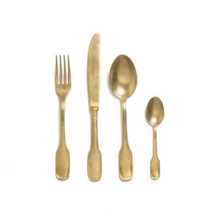 Bitossi set 24 posate oro vintage