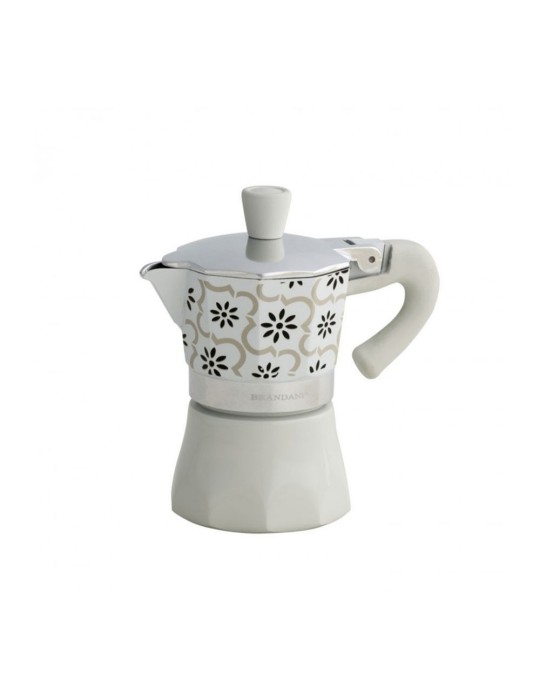 Caffettiera Alhambra 1 Tazza in Alluminio – Design Elegante Tortora | Brandani