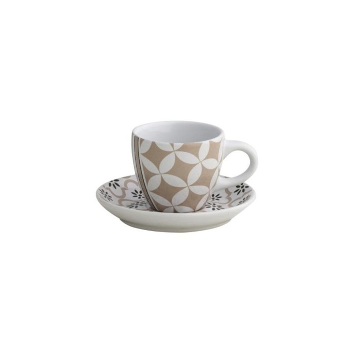 Brandani 2 tazzine da caffè Alhambra stoneware tortora