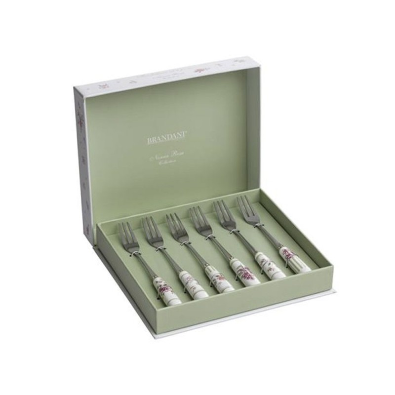 Brandani Forchettina Nonna Rosa Set 6 Pz Inox –...
