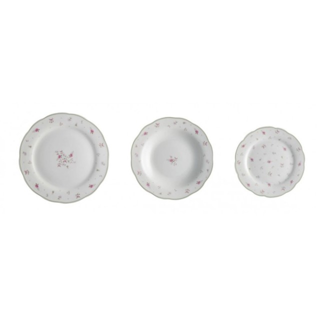 TAVOLA 18 PZ NONNA ROSA PORCELLANA
