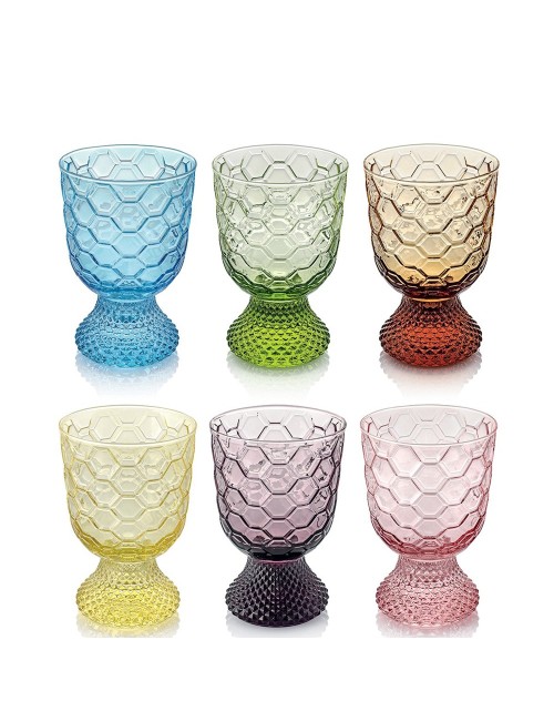 IVV - Set 6 calici acqua Vintage multicolor IVV - Set 6 calici acqua Vintage multicolor