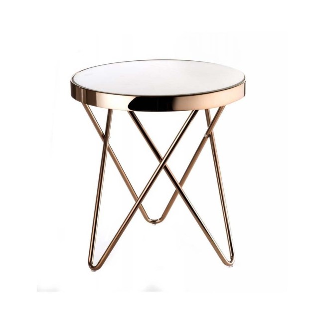 Tavolino Tondo Piccolo Rosa Oro – L’Oca Nera