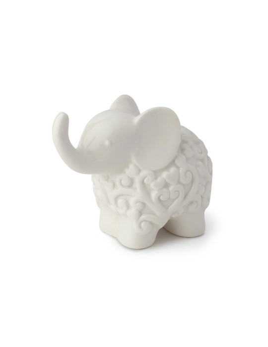 ELEFANTE PORCELLANA BIANCA 12CM LOVE