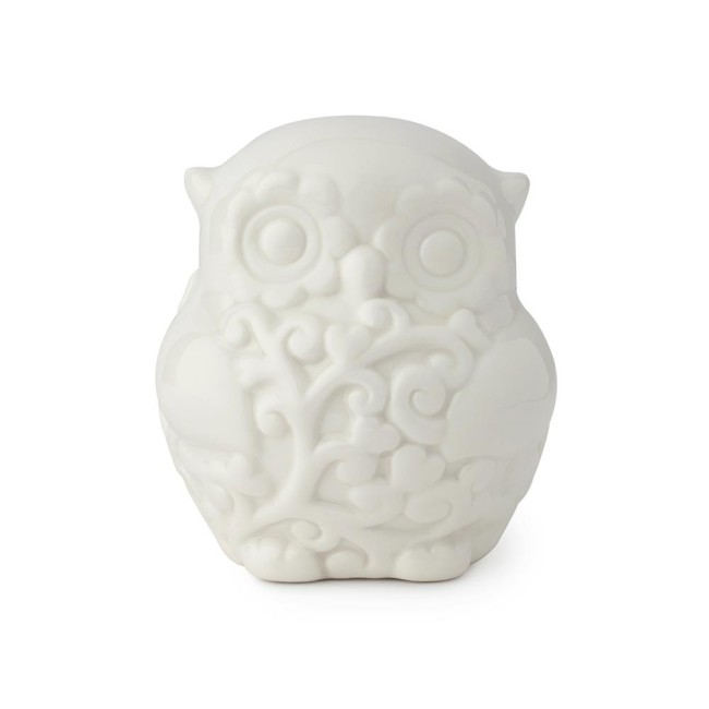 Hervit civetta in porcellana bianca