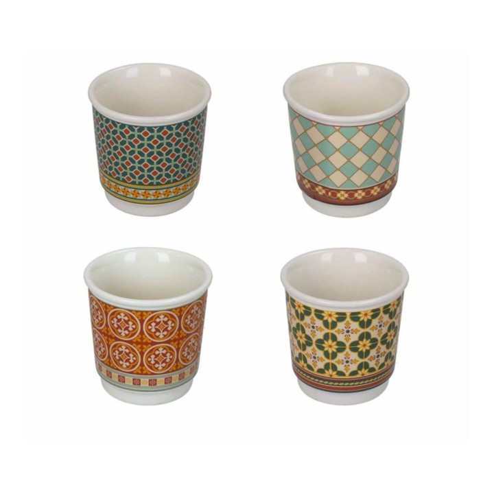 Brandani Set di 4 bicchierini Le Cementine da 100 ml