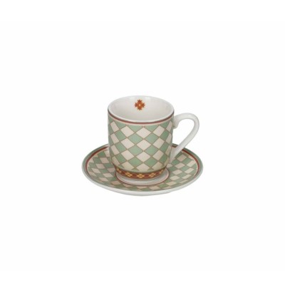 TAZZINA CAFFE LE CEMENTINE QUADRELLA SET 2 PZ NEW  2