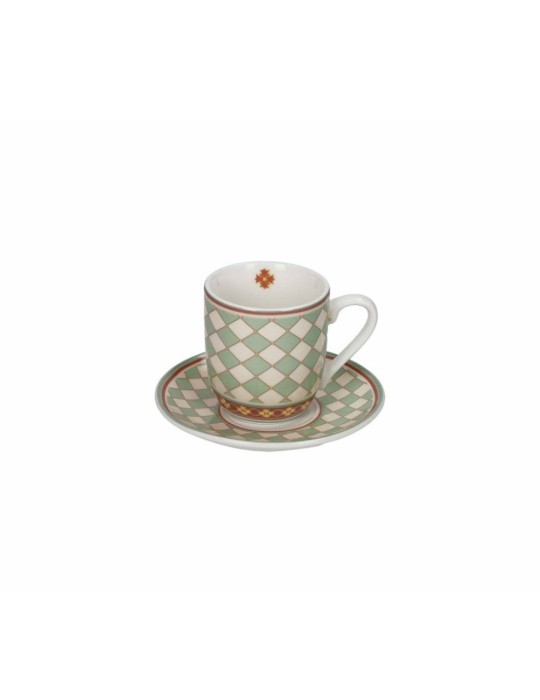 TAZZINA CAFFE LE CEMENTINE QUADRELLA SET 2 PZ NEW