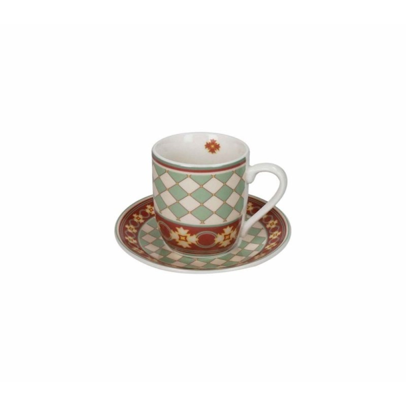 TAZZINA CAFFE LE CEMENTINE QUADRELLA SET 2 PZ NEW