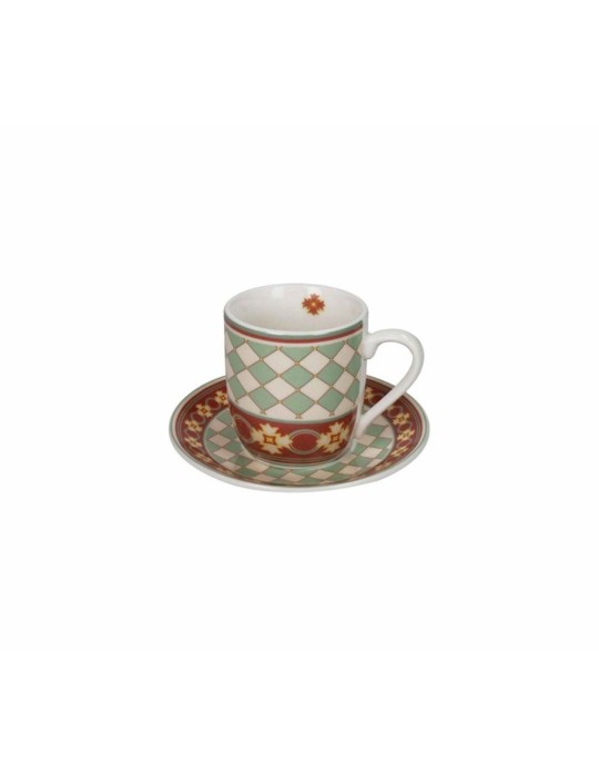 TAZZINA CAFFE LE CEMENTINE QUADRELLA SET 2 PZ NEW