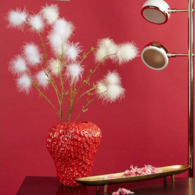 VASO CHAKRA FRAGOLA H.26 D.22 CORAL 2