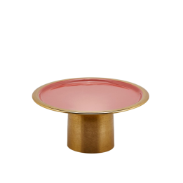EDG Enzo De Gasperi Alzata Charm salmone e oro Ø 29 cm