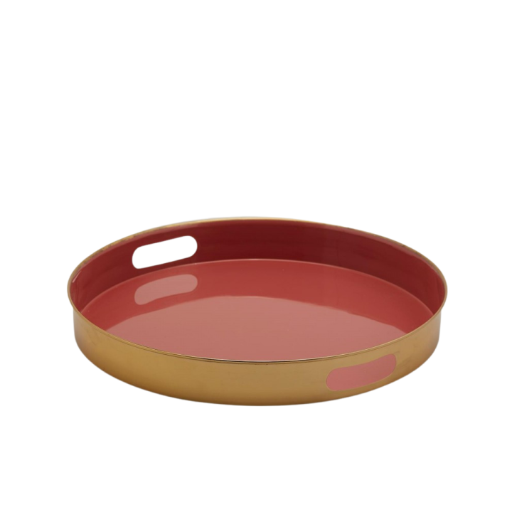 EDG Enzo De Gasperi Vassoio Charm salmone e oro Ø 42 cm