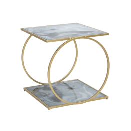 Mauro Ferretti Tavolino Glam a 2 livelli 52,5 × 50 cm