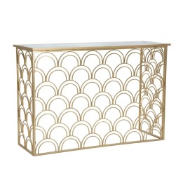 Mauro Ferretti Consolle Arc metallo oro e vetro 120 × 40 cm