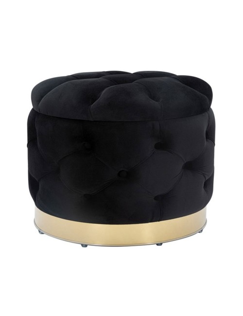 POUFF CONTENITORE RICH NERO