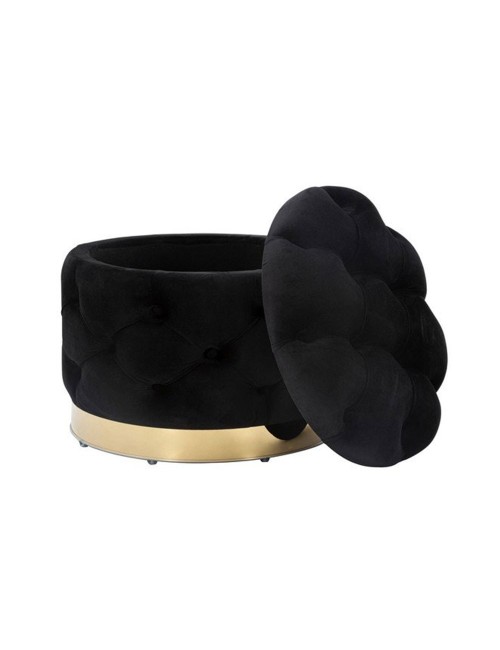 POUFF CONTENITORE RICH NERO
