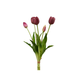 EDG 5 tulipani artificiali porpora alti 40 cm