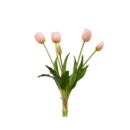 EDG 5 tulipani Olis artificiali rosa chiaro 40 cm