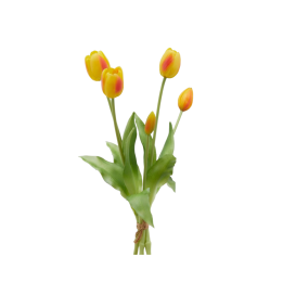 EDG 5 tulipani Olis artificiali gialli e rossi 40 cm