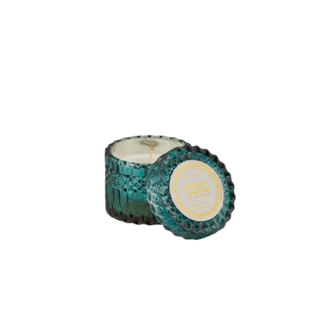 CANDELA CRYSTAL C/VASO H8.5 D9 TEAL