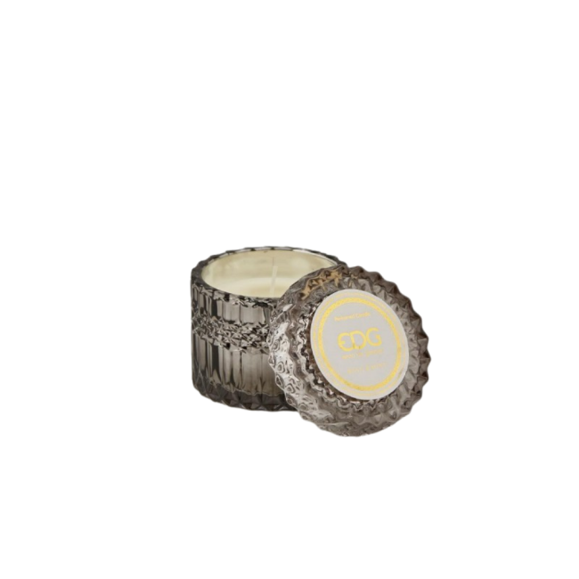 CANDELA CRYSTAL C/VASO H8.5 D9 GREY