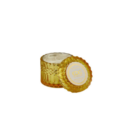 CANDELA CRYSTAL C/VASO H8.5 D9 YELLOW