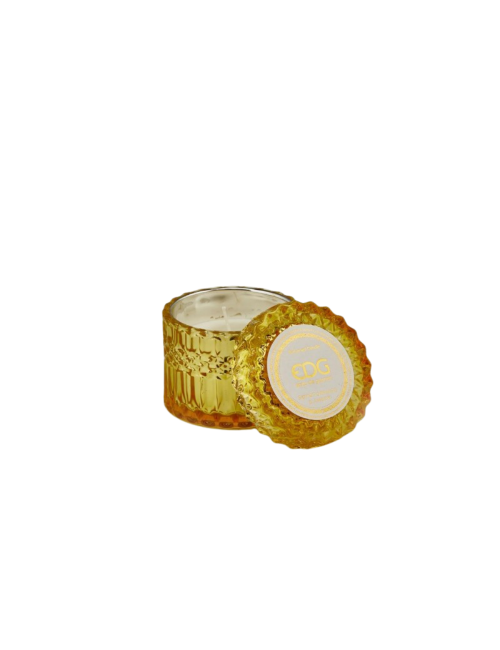 CANDELA CRYSTAL C/VASO H8.5 D9 YELLOW