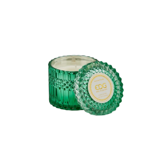 Enzo De Gasperi candela profumata Crystal verde Colori d'Autunno H10,5cm